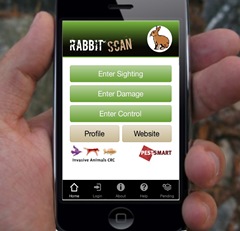 Use your mobile phone to map rabbit problem sites